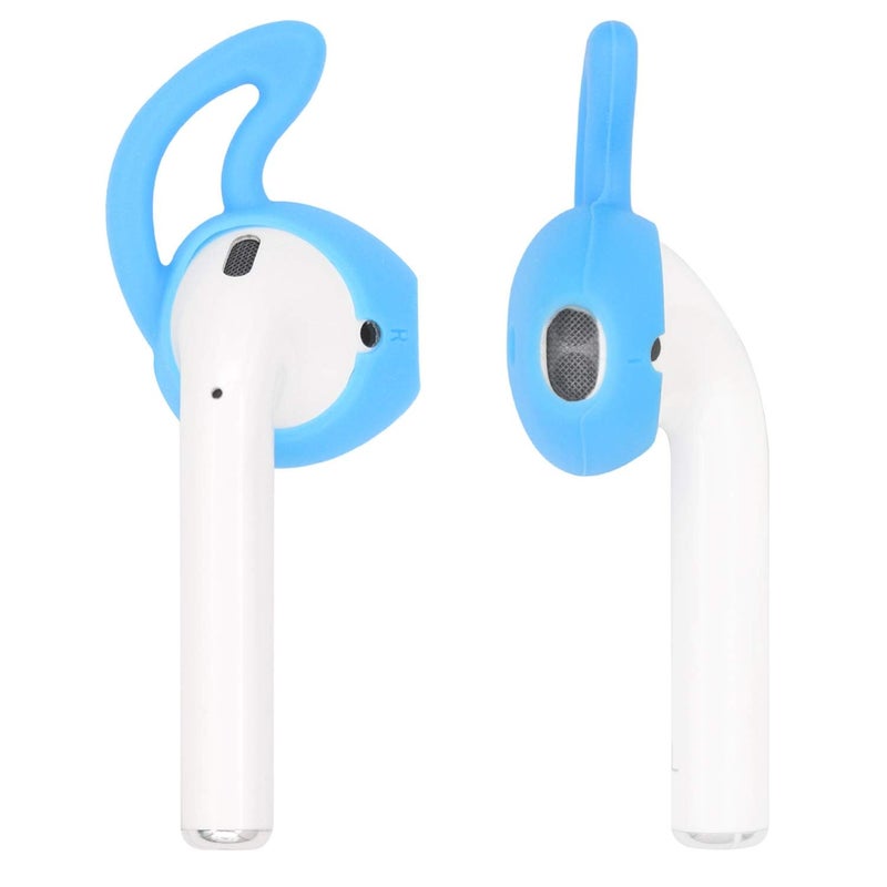 ALXCD Earbud Cover Replacement for Airpod, 4 Pairs Anti-Slip Sport Silicone Earbud Covers, Fit for Airpod Headphone [Black/White/Blue/Red] - Image 4